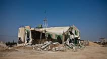 Eine zerbombte Moschee im Gazastreifen.