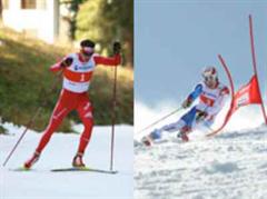 Schon in jungen Jahren zu Sportgrössen avanciert: Langläufer Dario Cologna und Skifahrer Carlo Janka.