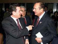 Bundeskanzler Schröder trifft Frankreichs Staatspräsidenten Jacques Chirac.