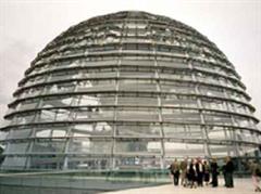Das neue Bundestagsgebäude in Berlin.