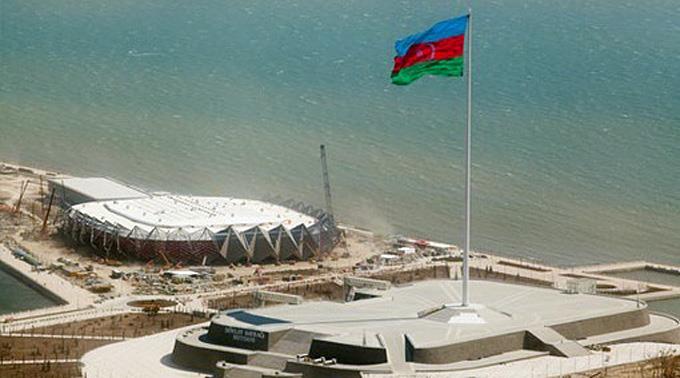 Die neu gebaute Kristallhalle in Baku.